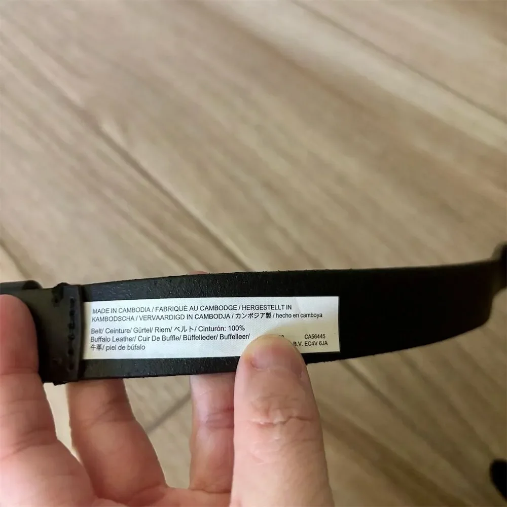 J. Crew Factory Kids Black Leather Belt Size M